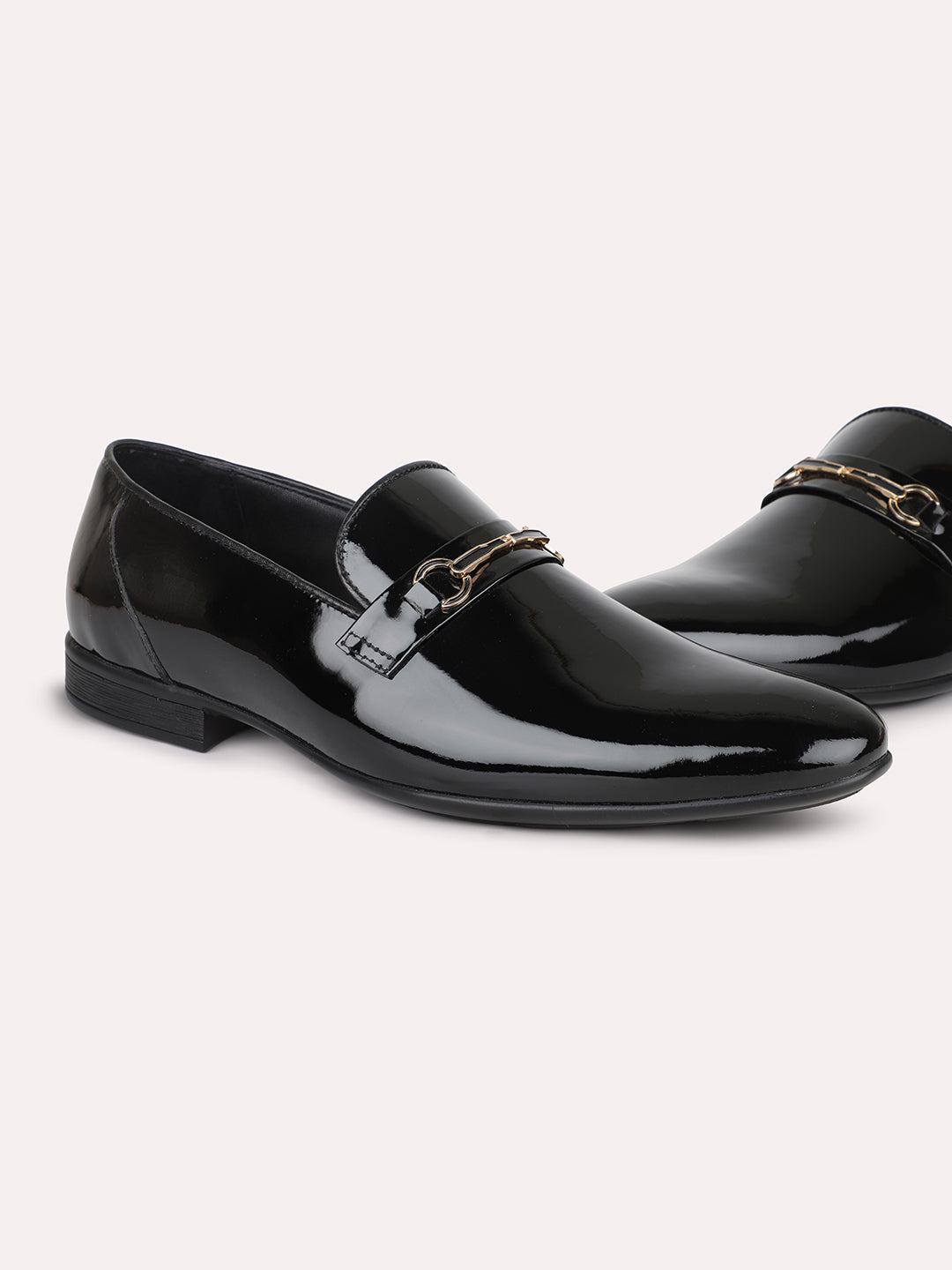 Privo Black Fomal Slip-On Shoes For Men