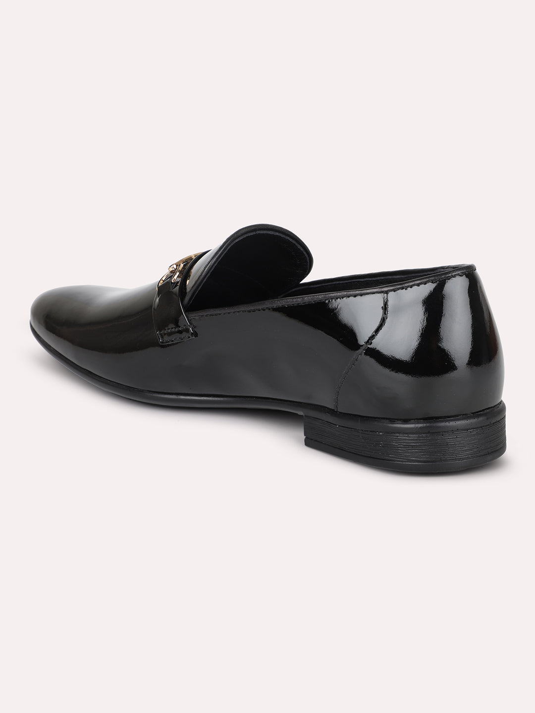 Privo Black Fomal Slip-On Shoes For Men