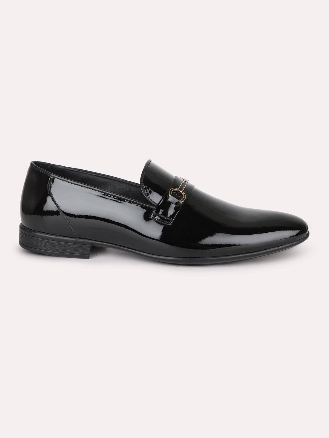 Privo Black Fomal Slip-On Shoes For Men
