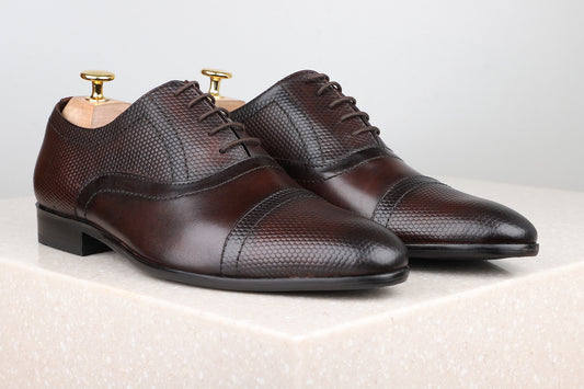 Formal Lace-Up Shoes-Brown