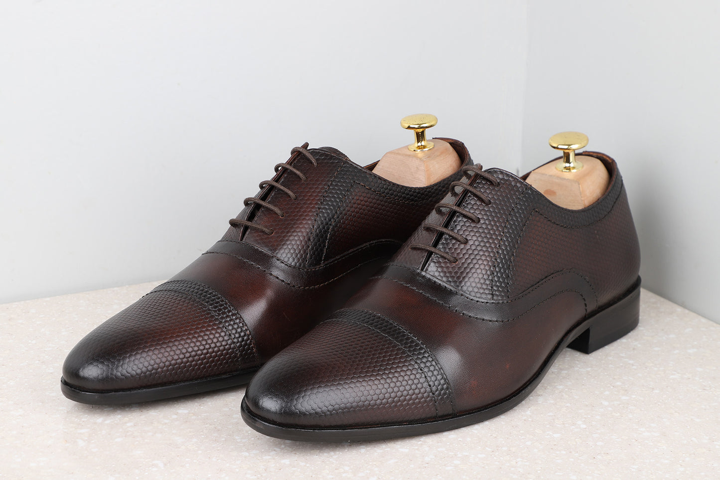Formal Lace-Up Shoes-Brown