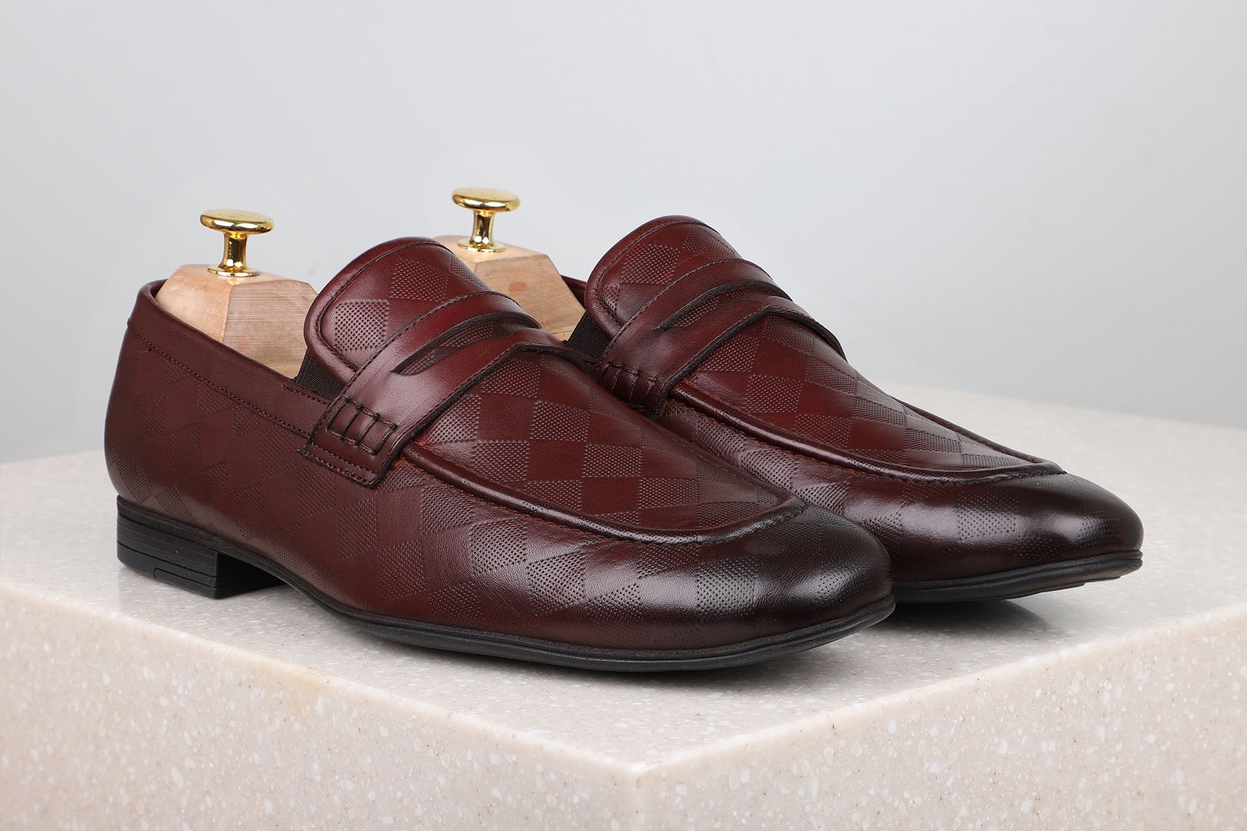 FORMAL SLIPPONS-BORDO-Men's Formal Slipons-Inc5 Shoes