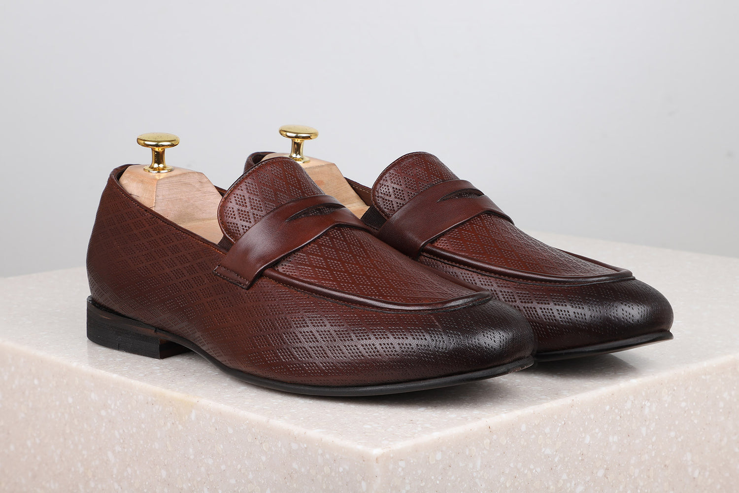 FORMAL SLIPPONS-BROWN-Men's Formal Slipons-Inc5 Shoes