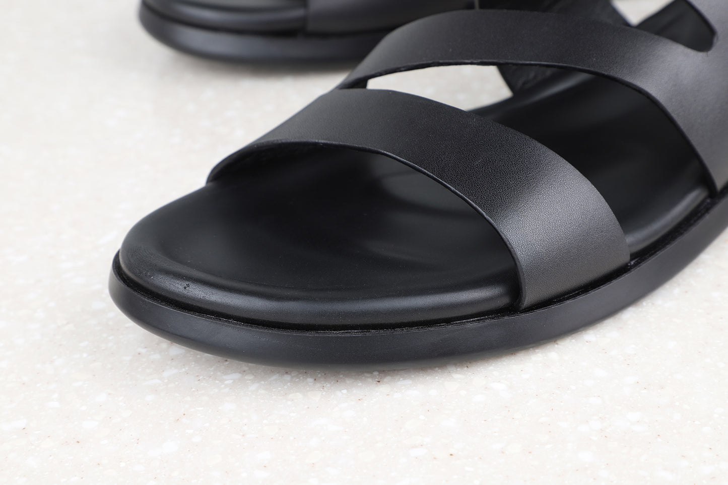Atesber Open Toe Casual Sandal-Black For Men
