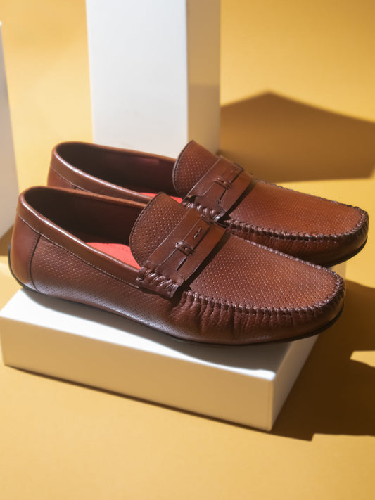 Atesber Brown Driving Casual Shoes For Men's