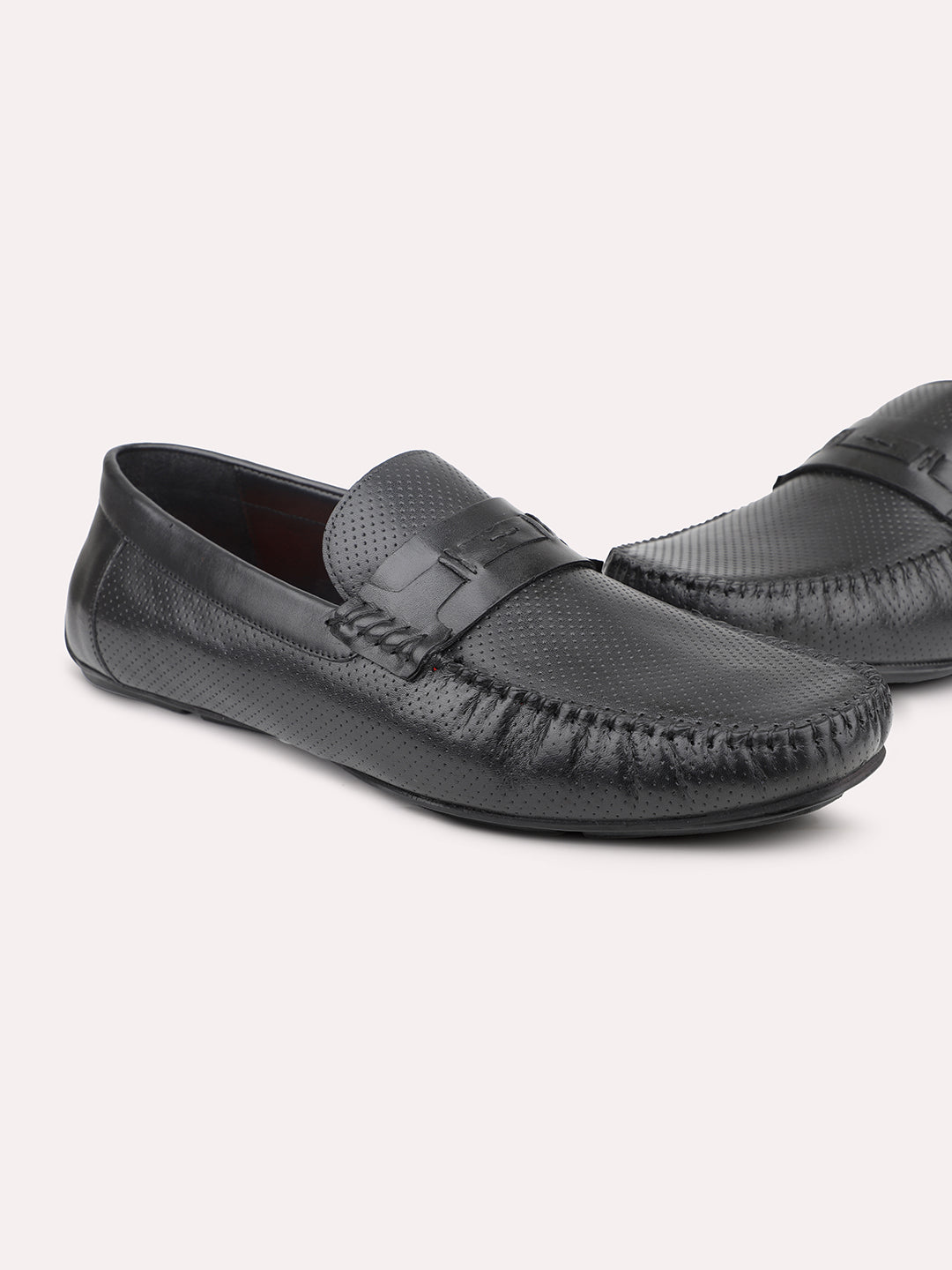 Atesber Black Driving Casual Shoes For Men's