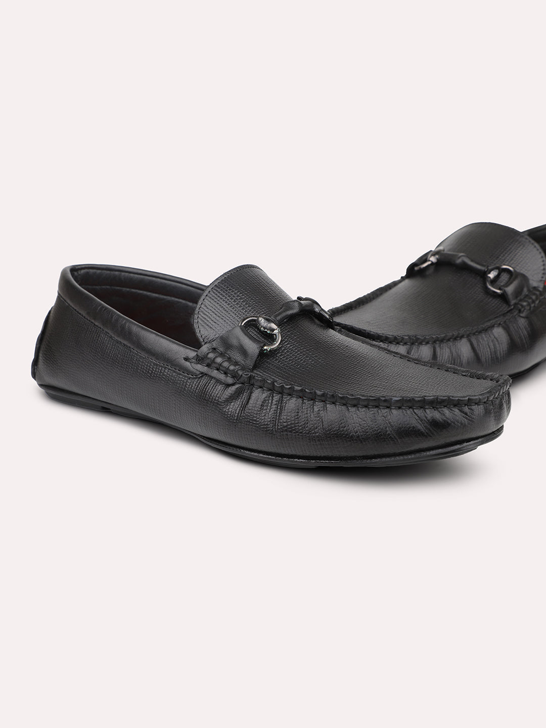 Atesber Black Flexi Driving Shoes For Men's