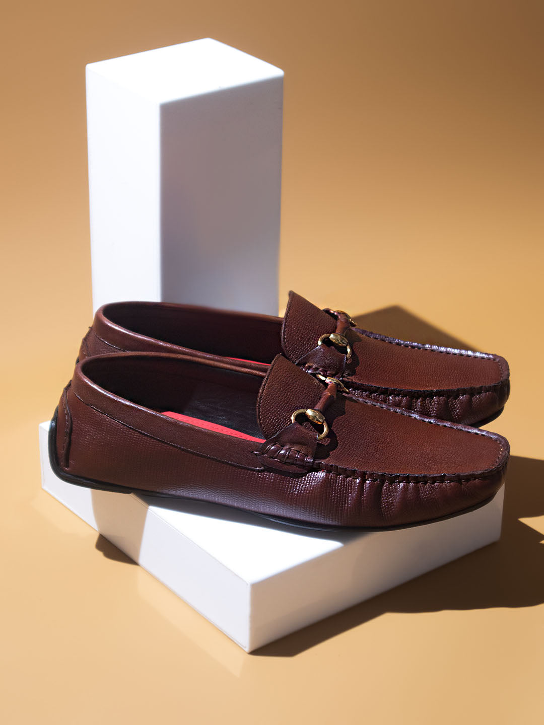 Atesber Tan Flexi Driving Shoes For Men's