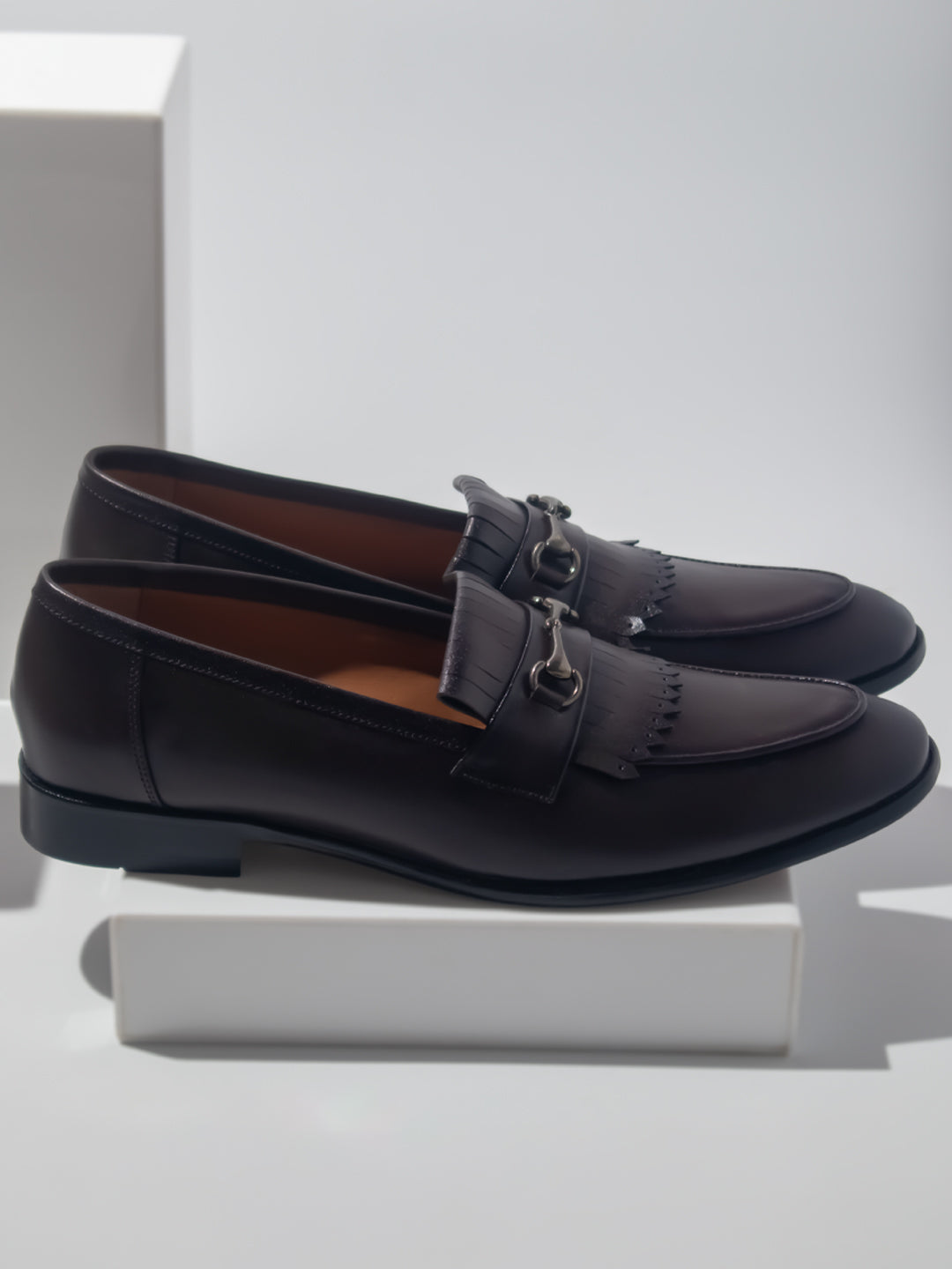 Atesber Brown Textured Formal Loafer For Men