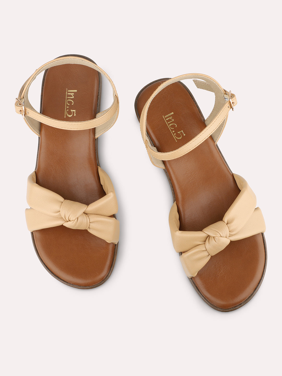 Women Beige Textured Open Toe Wedge Heels