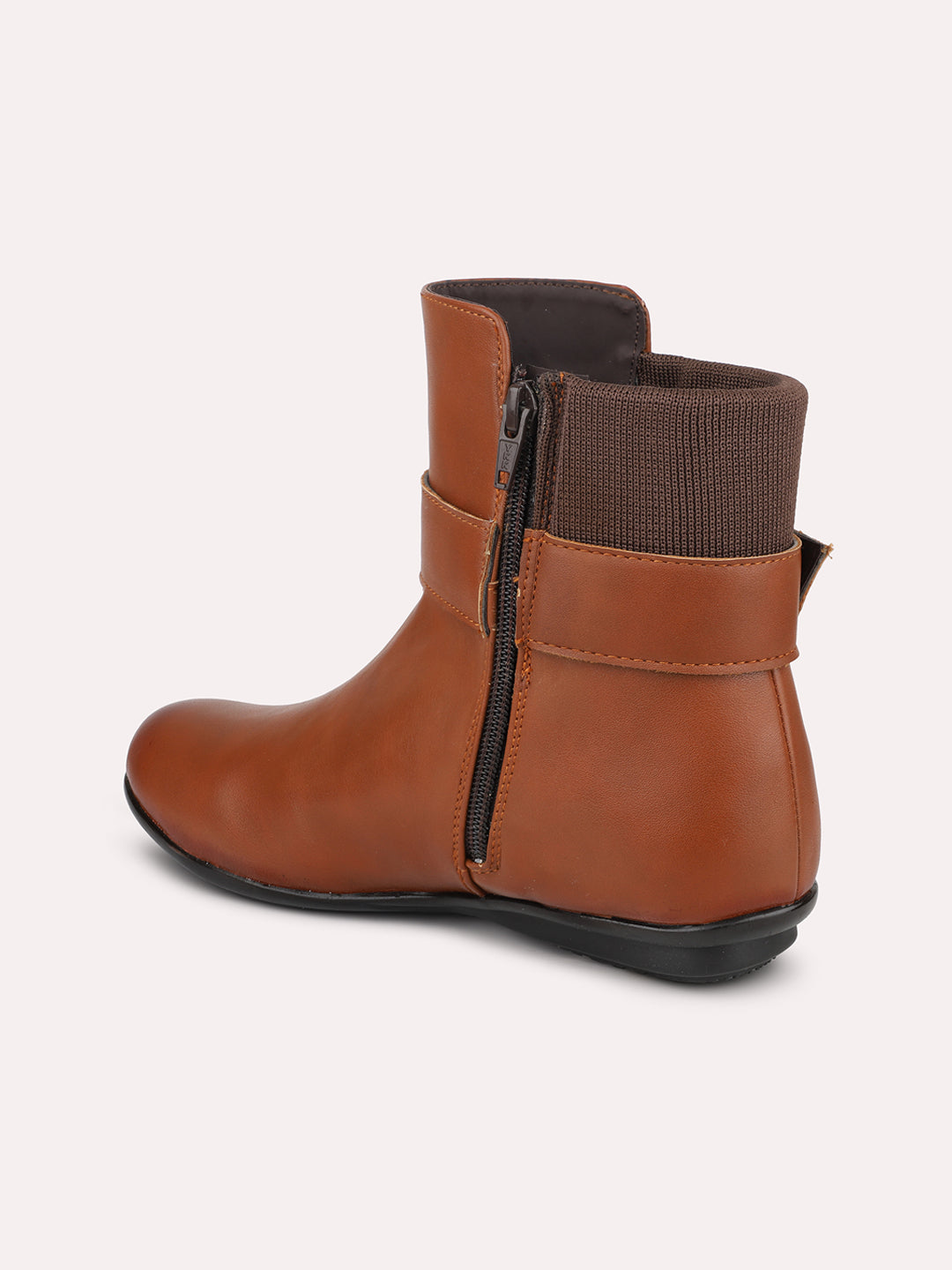 Buy Now Women Tan Mid Top Regular Flat Boots