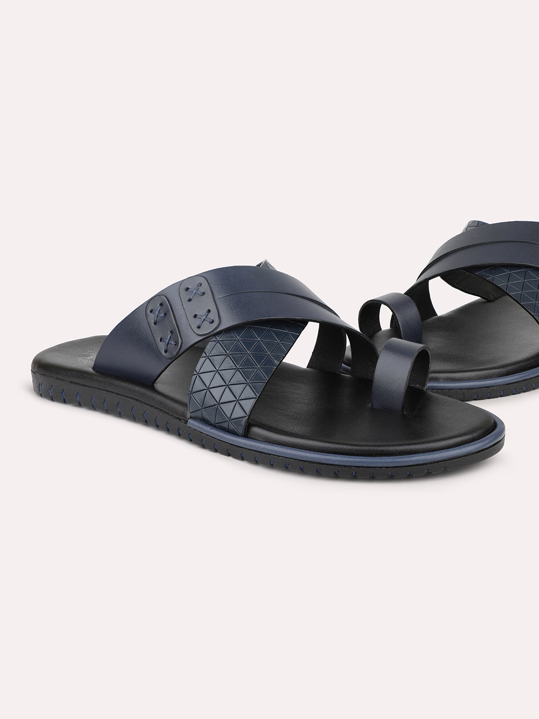 Atesber Blue Formal Slip-on Sandal For Men