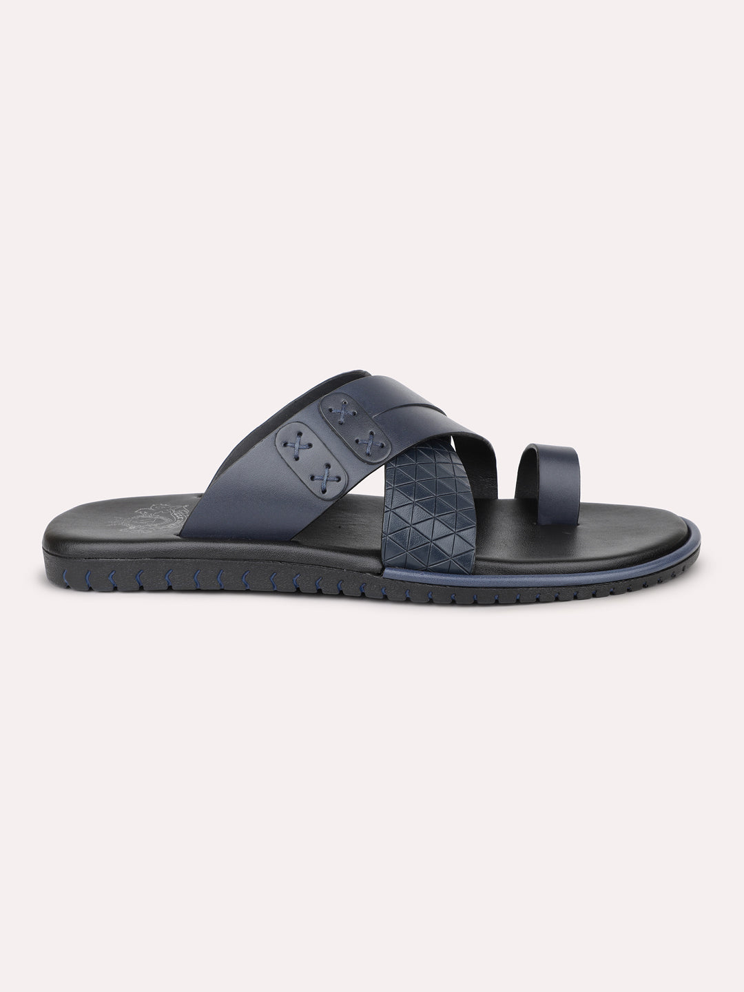 Atesber Blue Formal Slip-on Sandal For Men