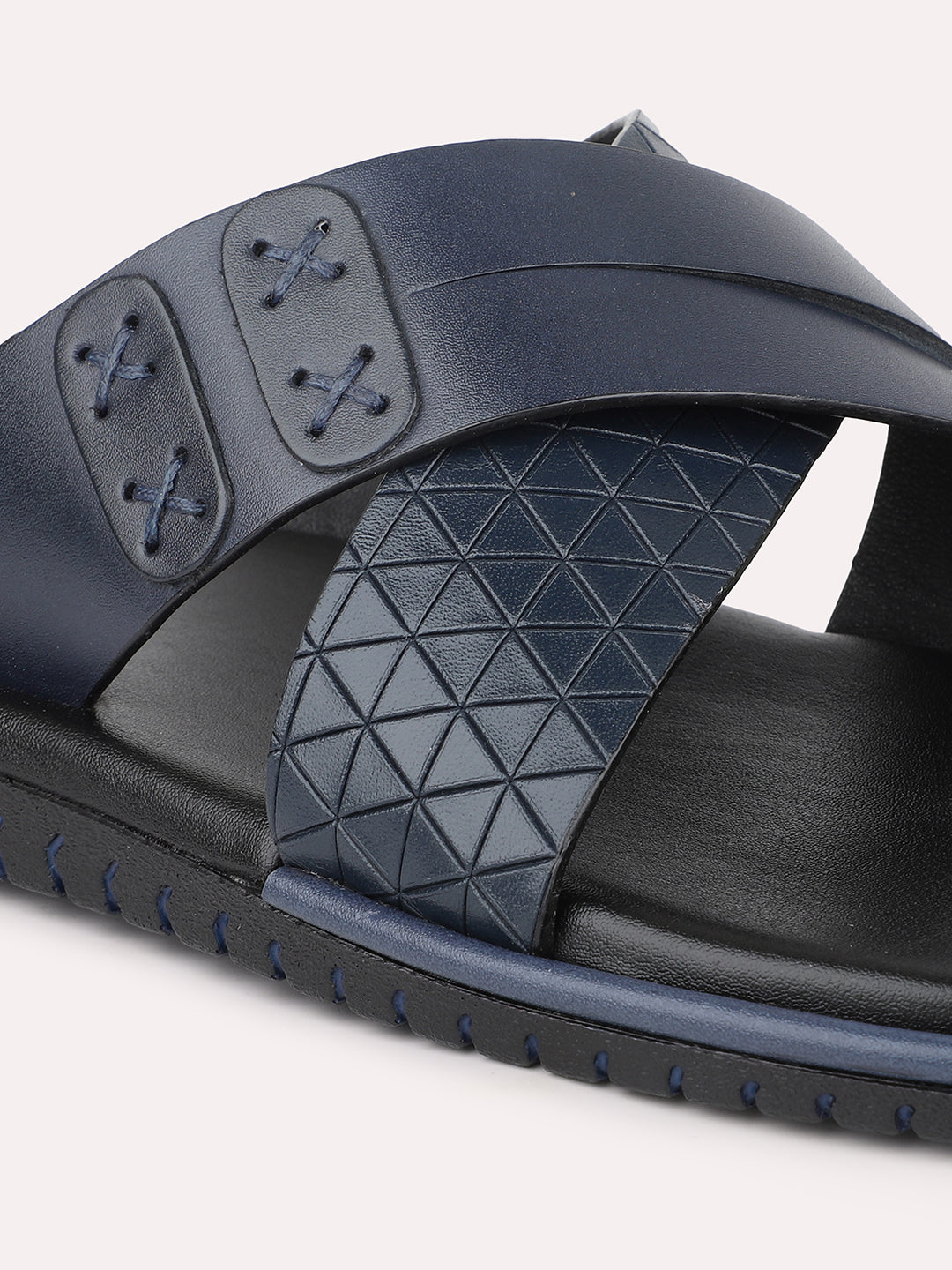 Atesber Blue Formal Slip-on Sandal For Men