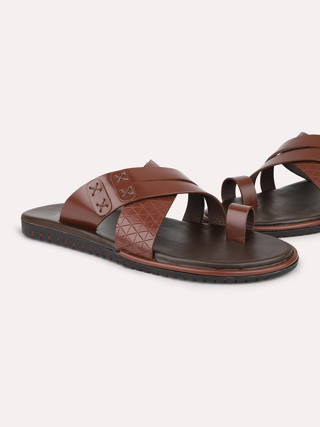 Atesber Brown Formal Slip-on Sandal For Men