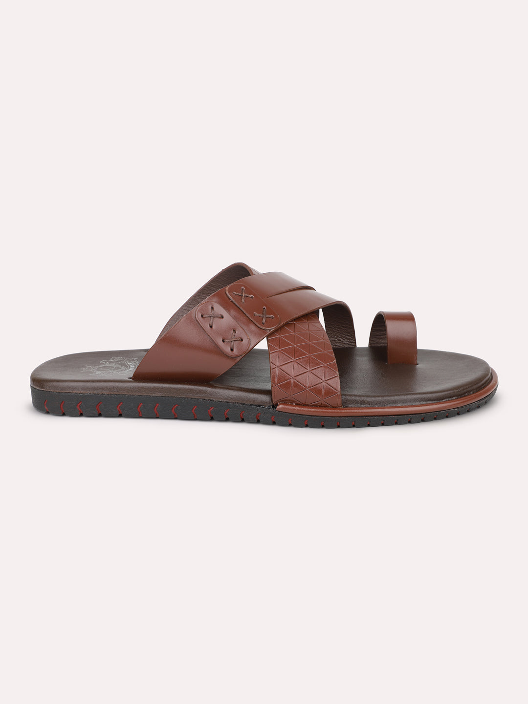 Atesber Brown Formal Slip-on Sandal For Men