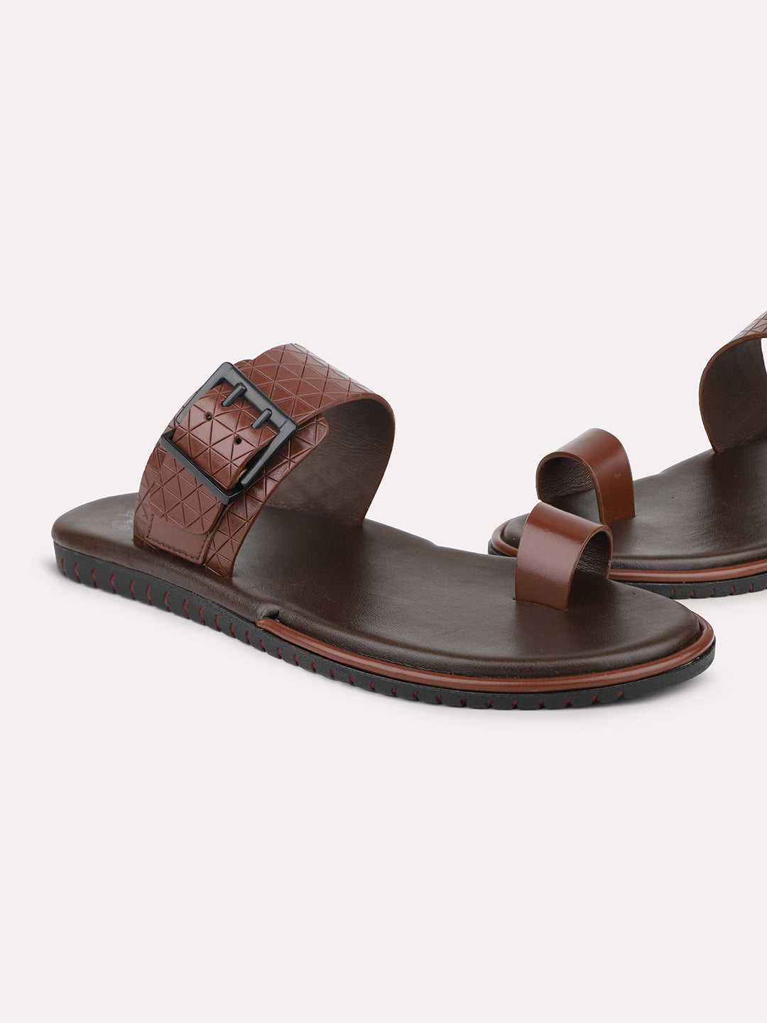 Atesber Brown Formal Slip-on Sandal For Men