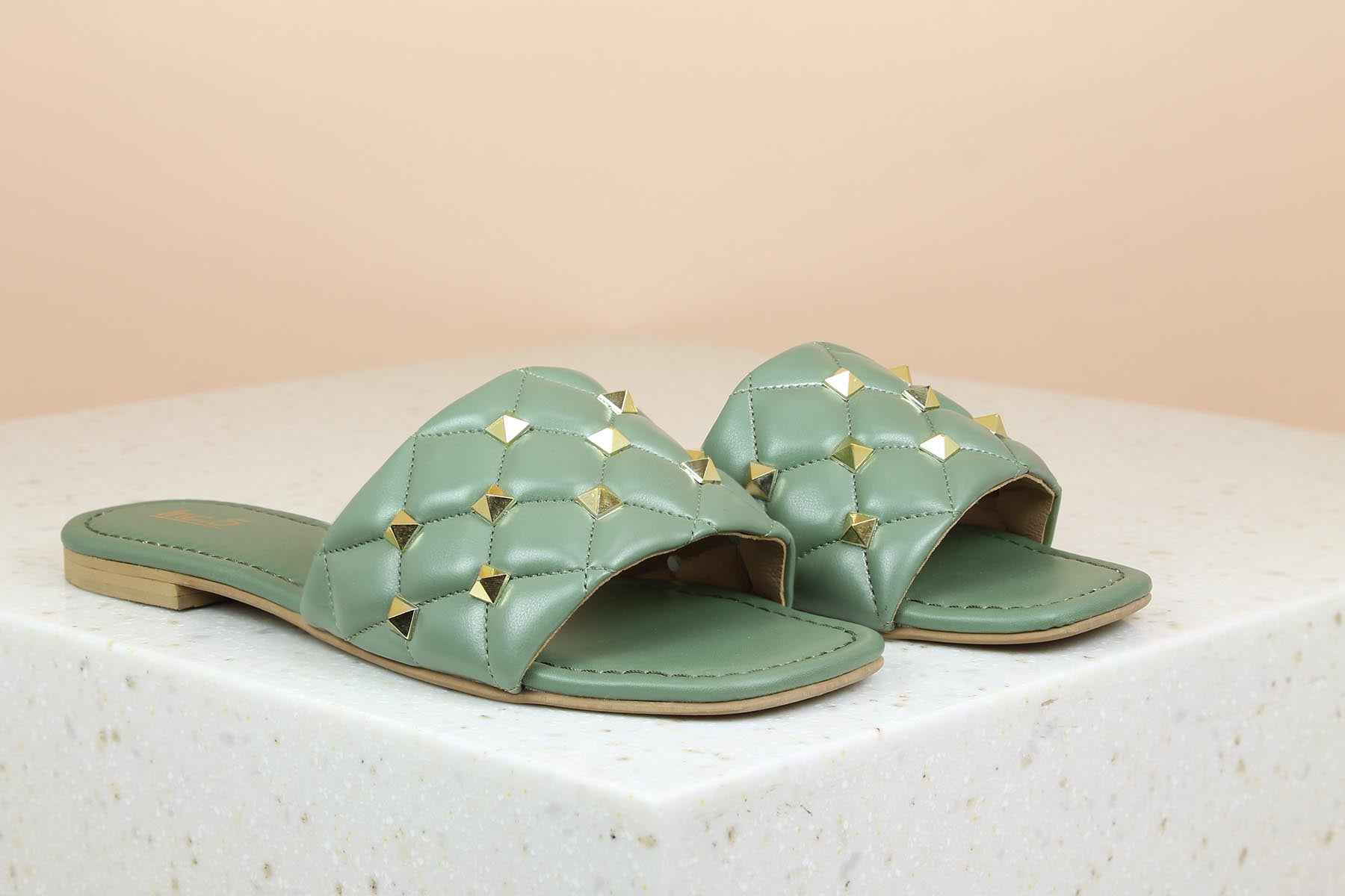 FLAT STUDDED MULES-Women's Mules-Inc5 Shoes