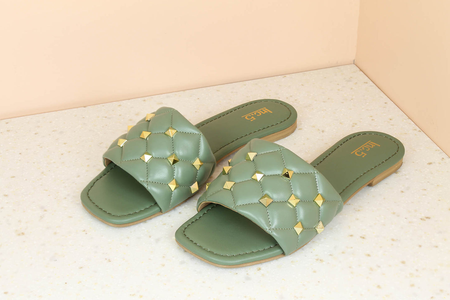 FLAT STUDDED MULES-Women's Mules-Inc5 Shoes