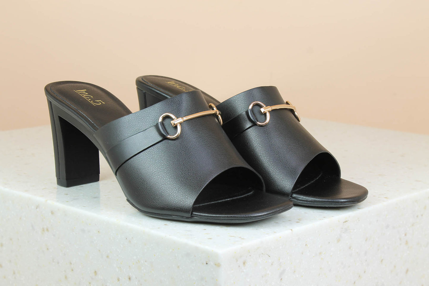 BLOCK HEEL MULES-Women's Mules-Inc5 Shoes