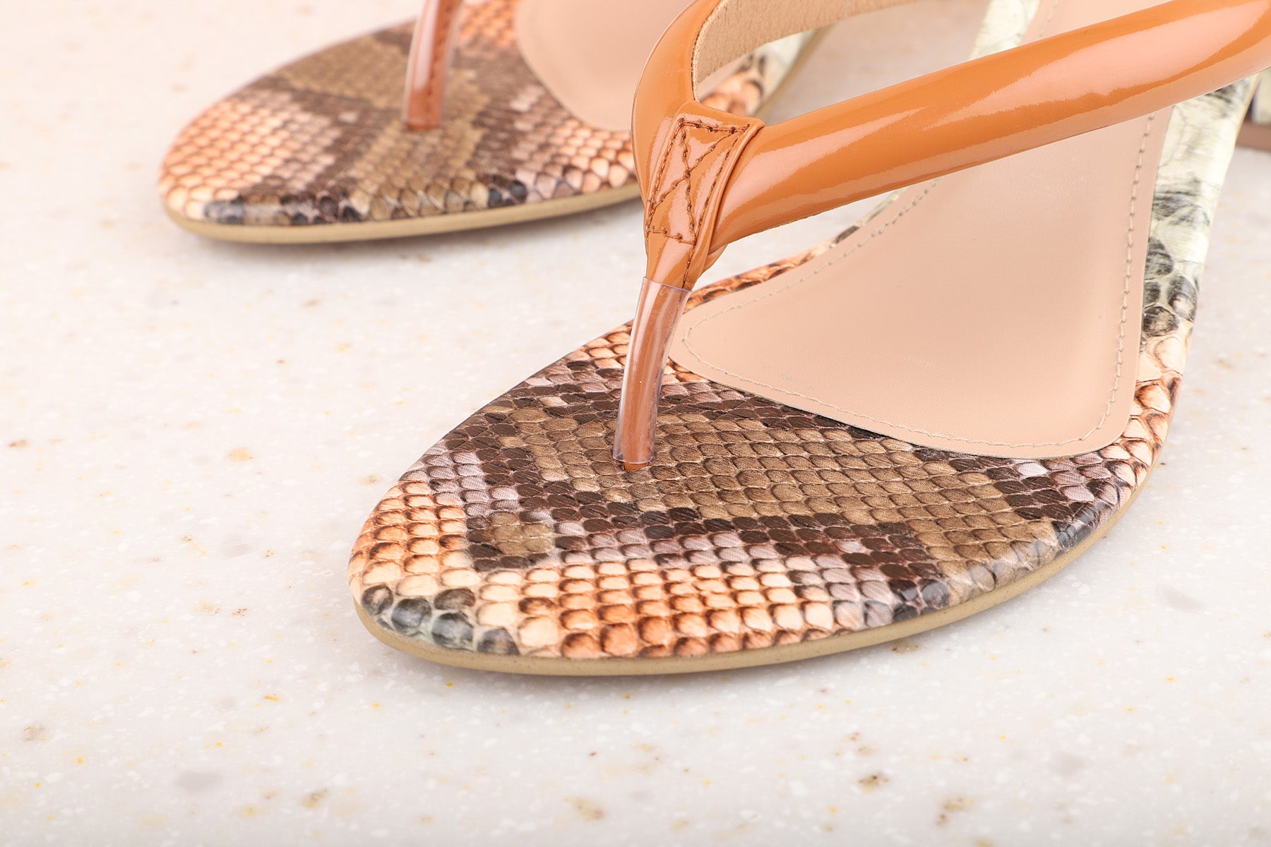 Buy Sharon Tan Brown Heel Slip On Sandal for Women Online at Khadims |  26613626630