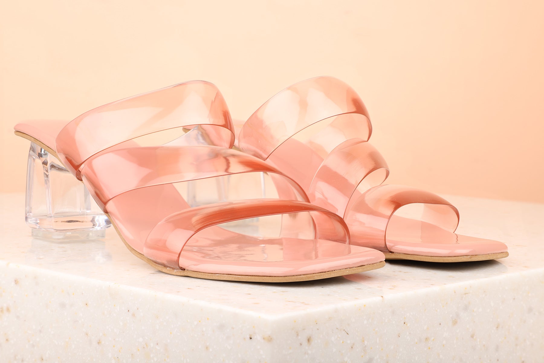 Peach May Heeled Sandal | Shoes | Heels, Sandals heels, Sandals