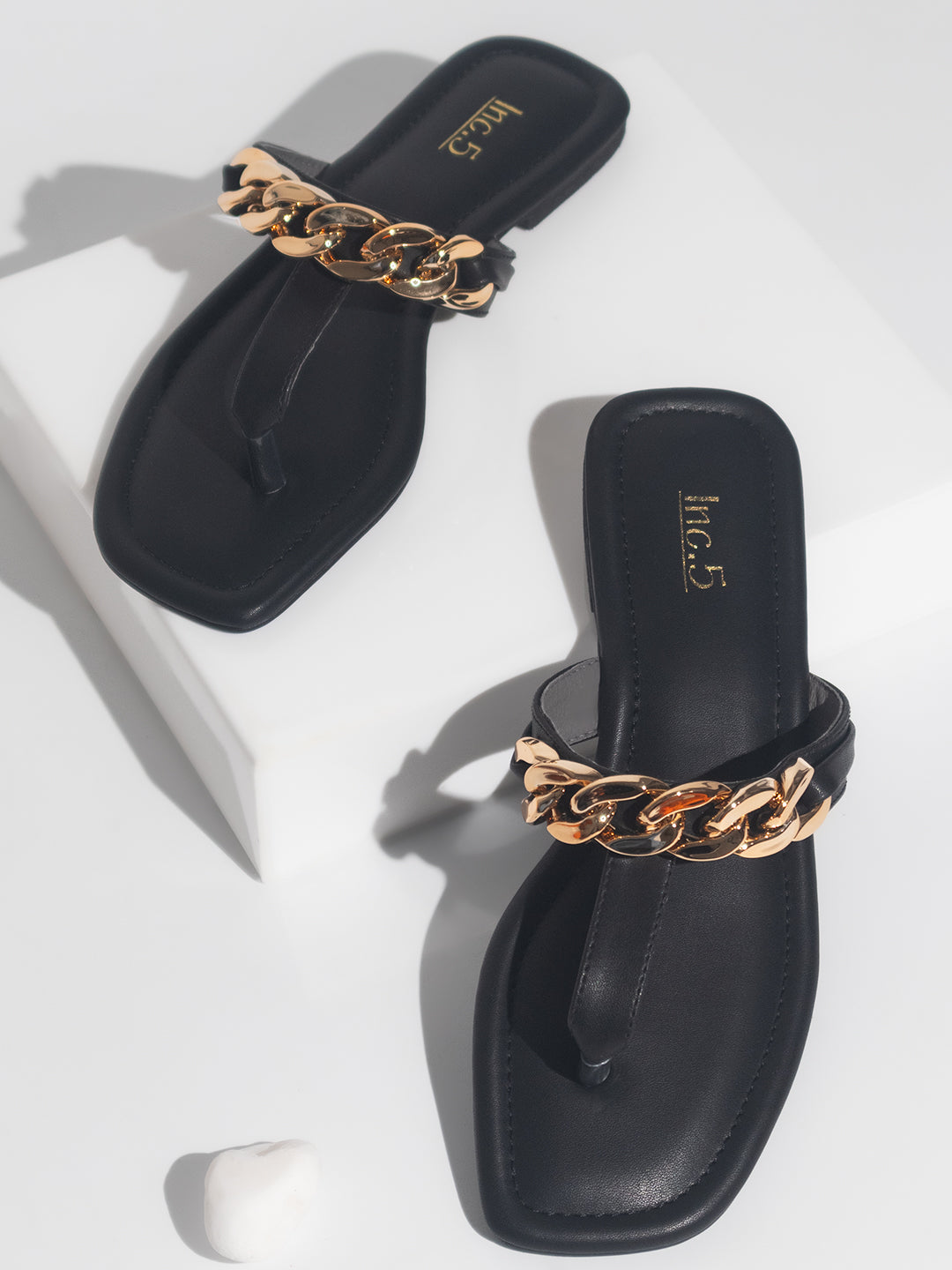 Buy Inc.5 Gold Embellished Block Sandals Online at Best Prices in India -  JioMart.