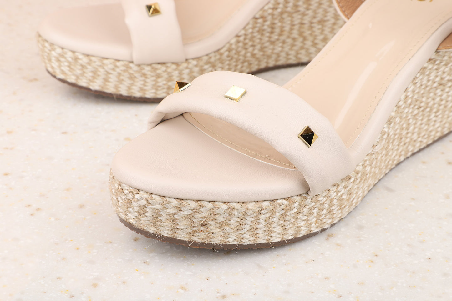 Women Beige Wedge Heels