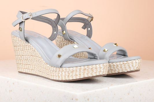 Women Grey Wedge Heels