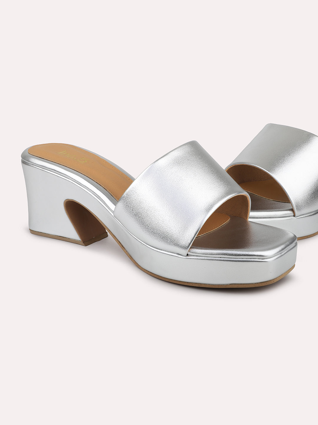 Women Silver Platform Heels