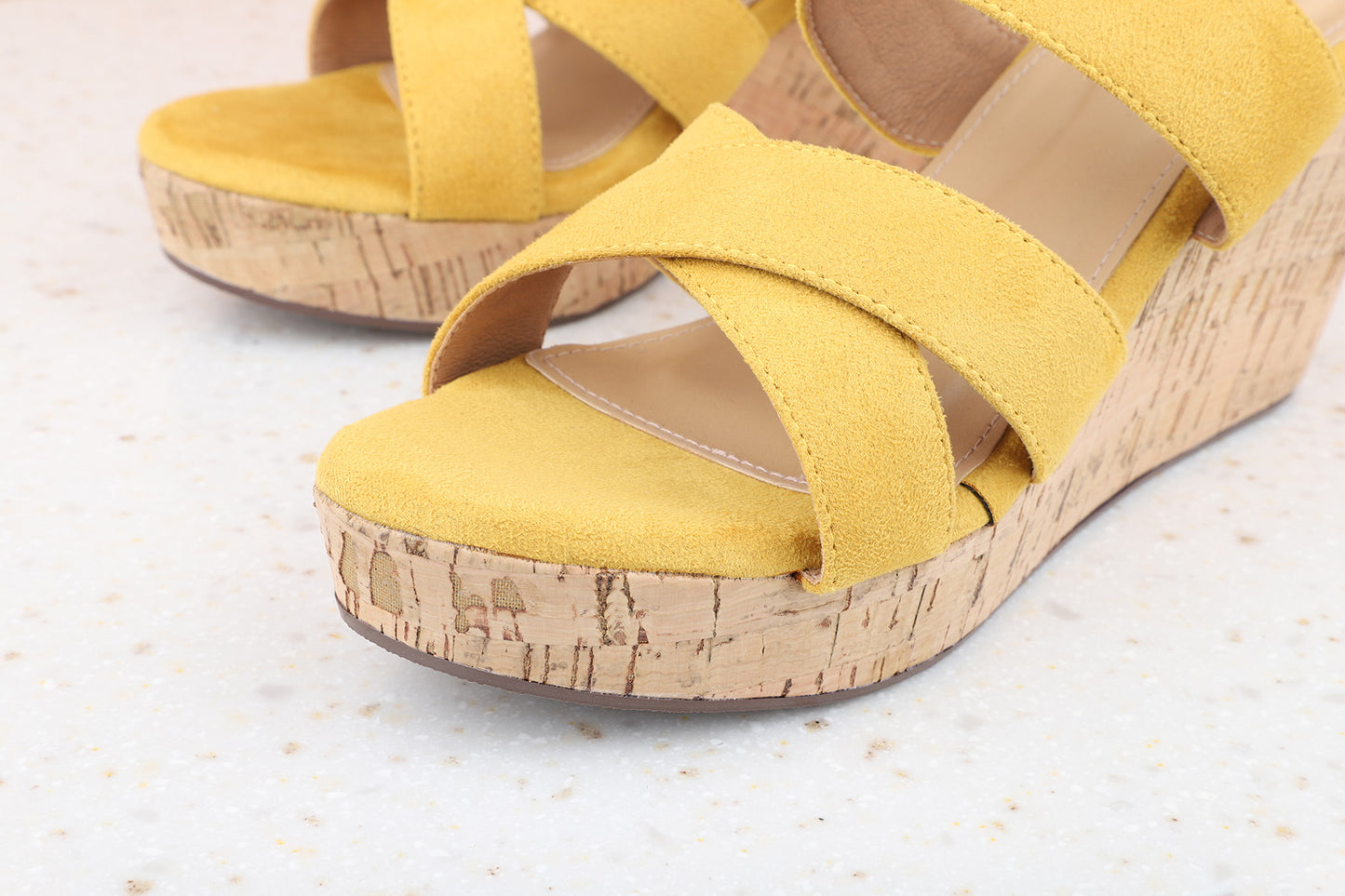 Women Yellow Wedge Heels