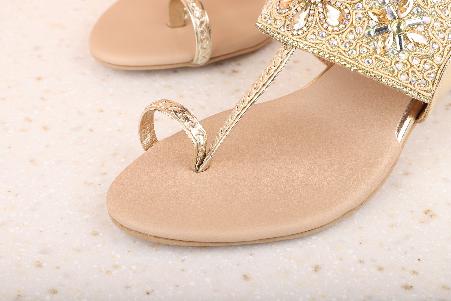 Buy online Women Gold-toned Embellished Heels from heels for Women by Do  Bhai for ₹809 at 19% off | 2024 Limeroad.com