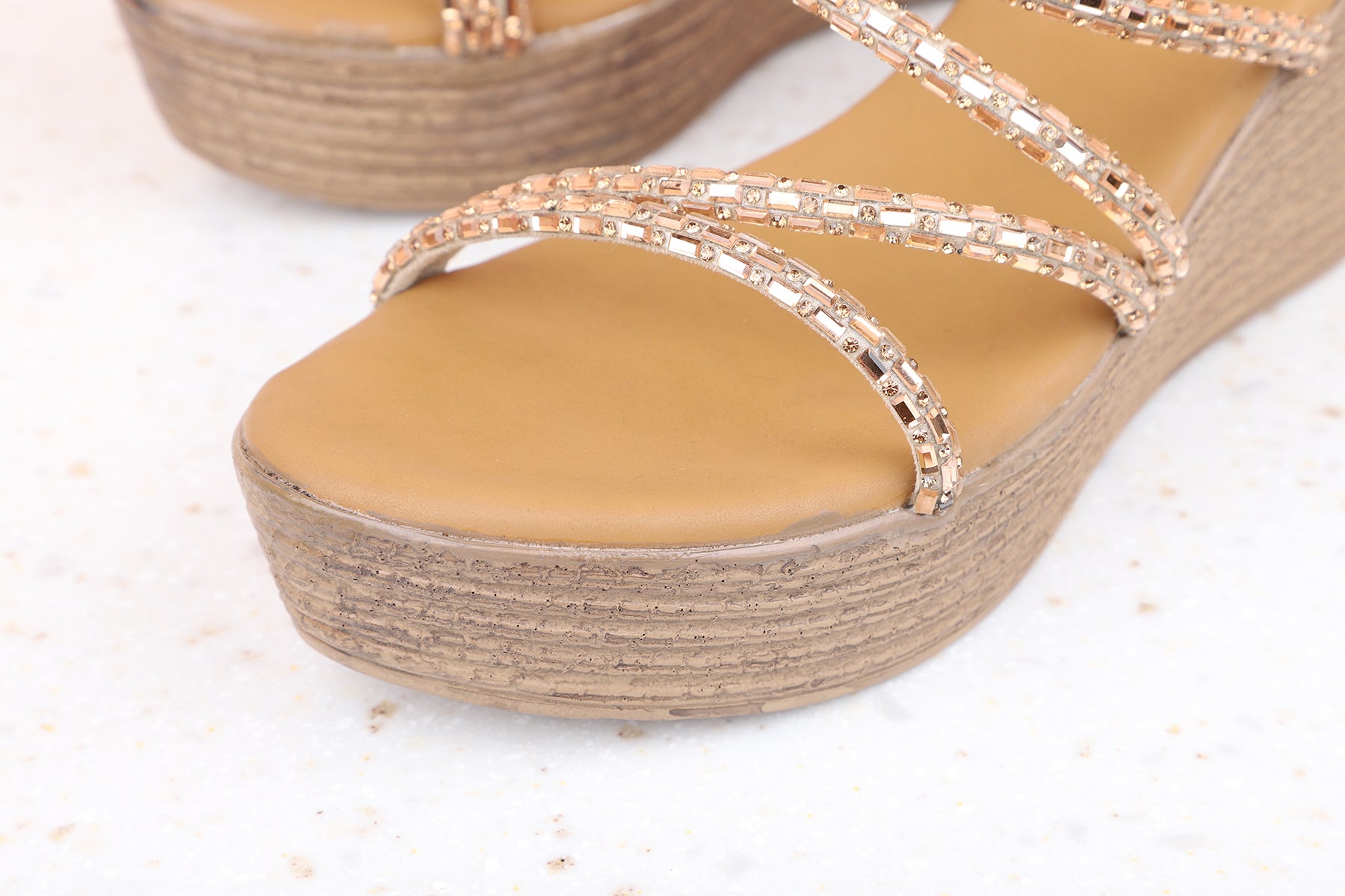 EMBELLISHED PLATFORM HEELS-Women's Diamond-Inc5 Shoes