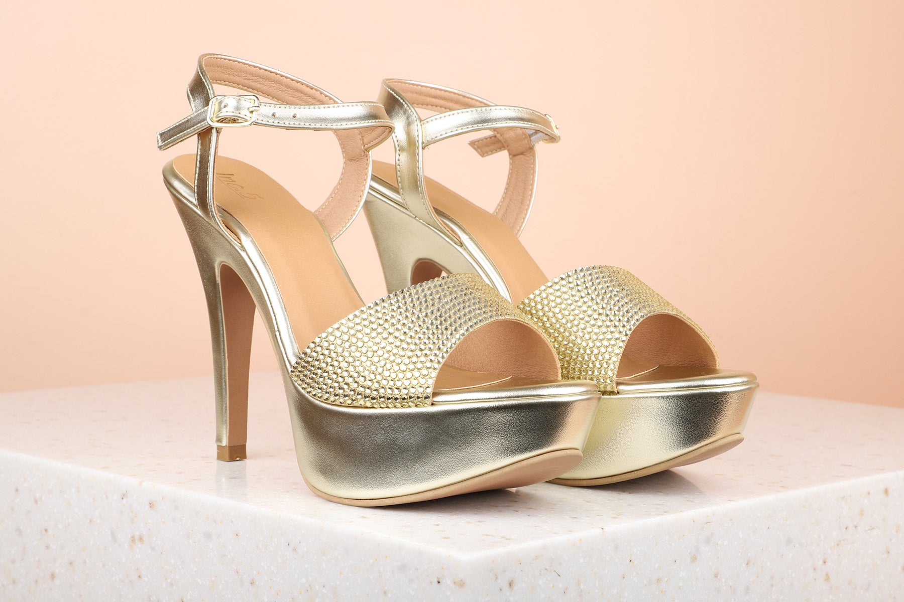 High Heel Stiletto Sandaletten Toe High Heels Sandaletten Gold Buy