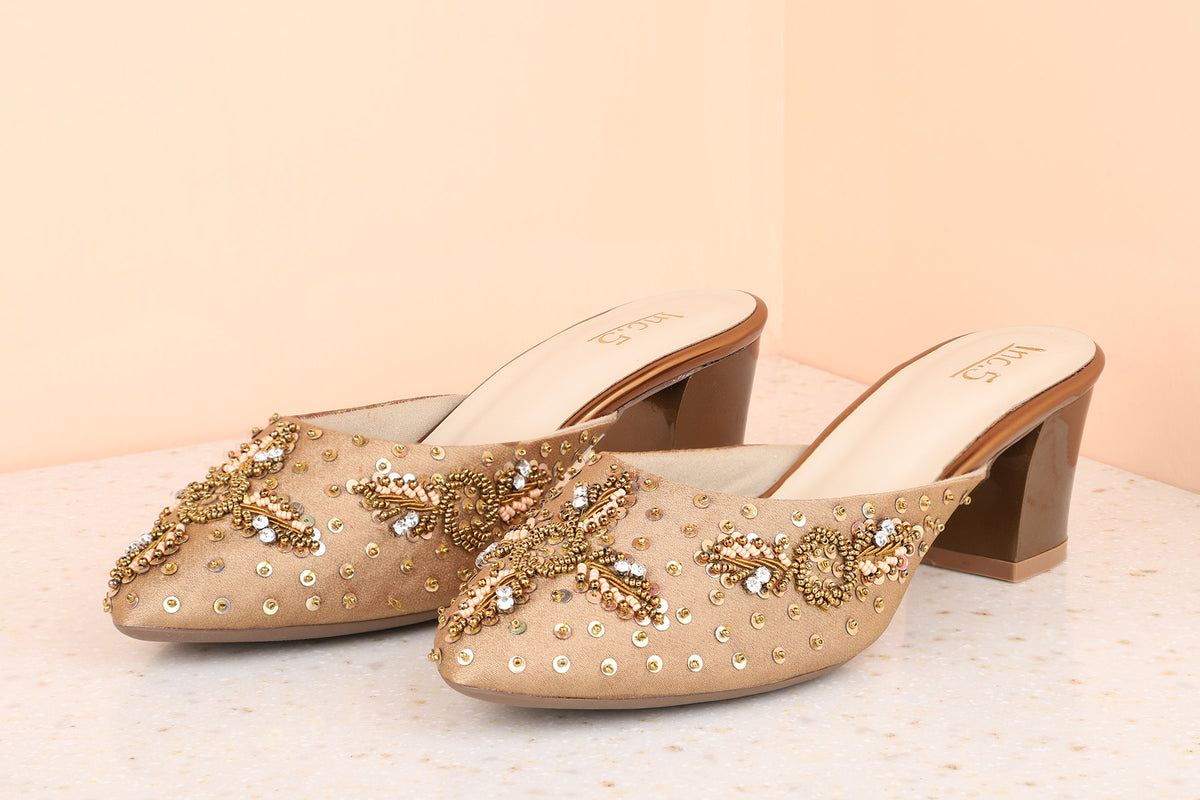 Women Antique Ethnic Block Mules