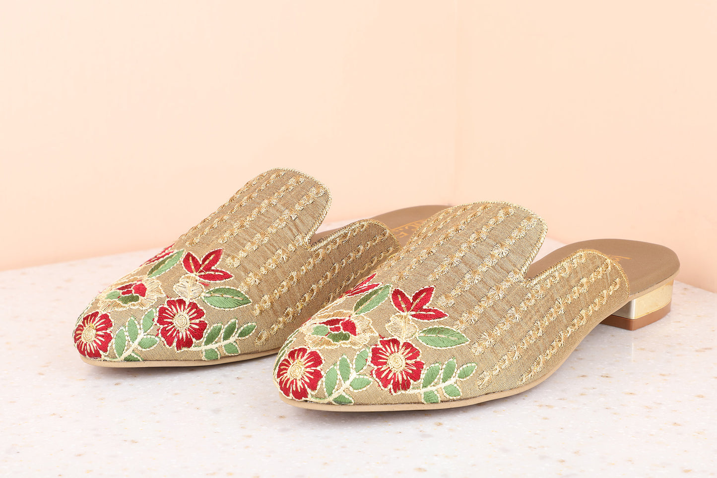 Women Antique Embroidered Ethnic Mules