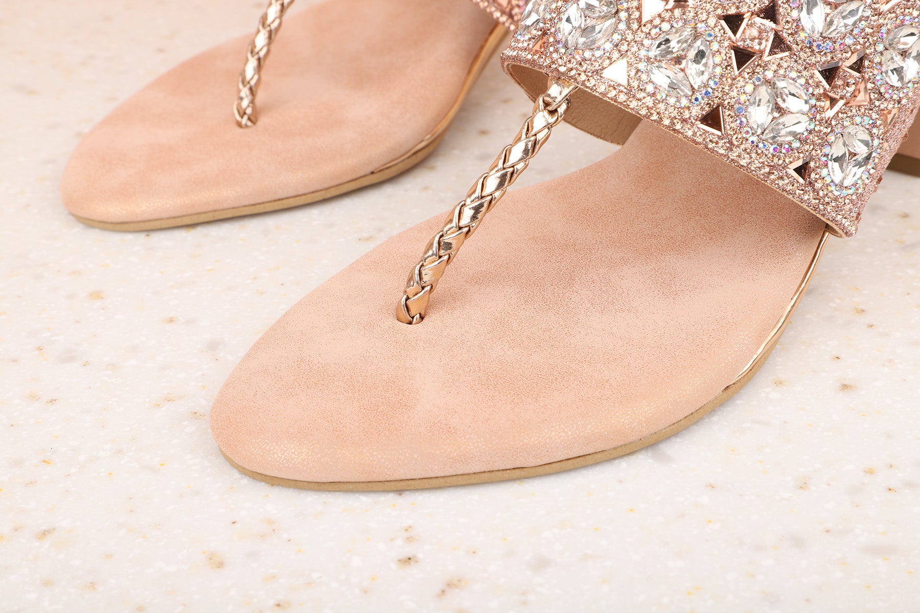Buy Rose Gold Heeled Sandals for Women by Mochi Online | Ajio.com