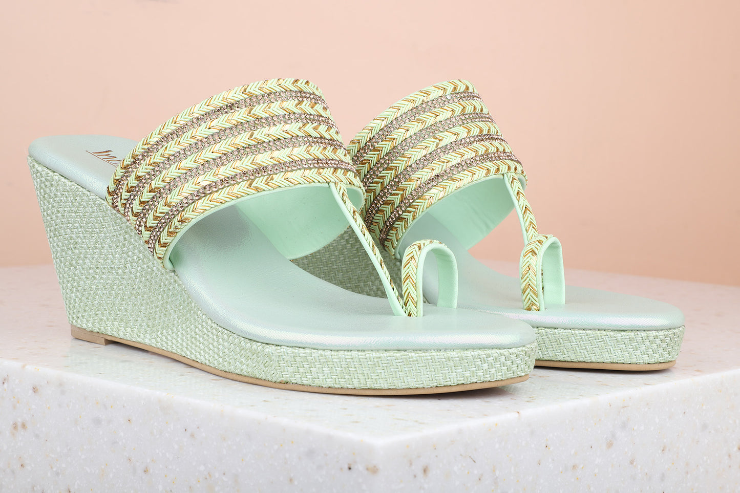 Women Pista Embellished Wedges