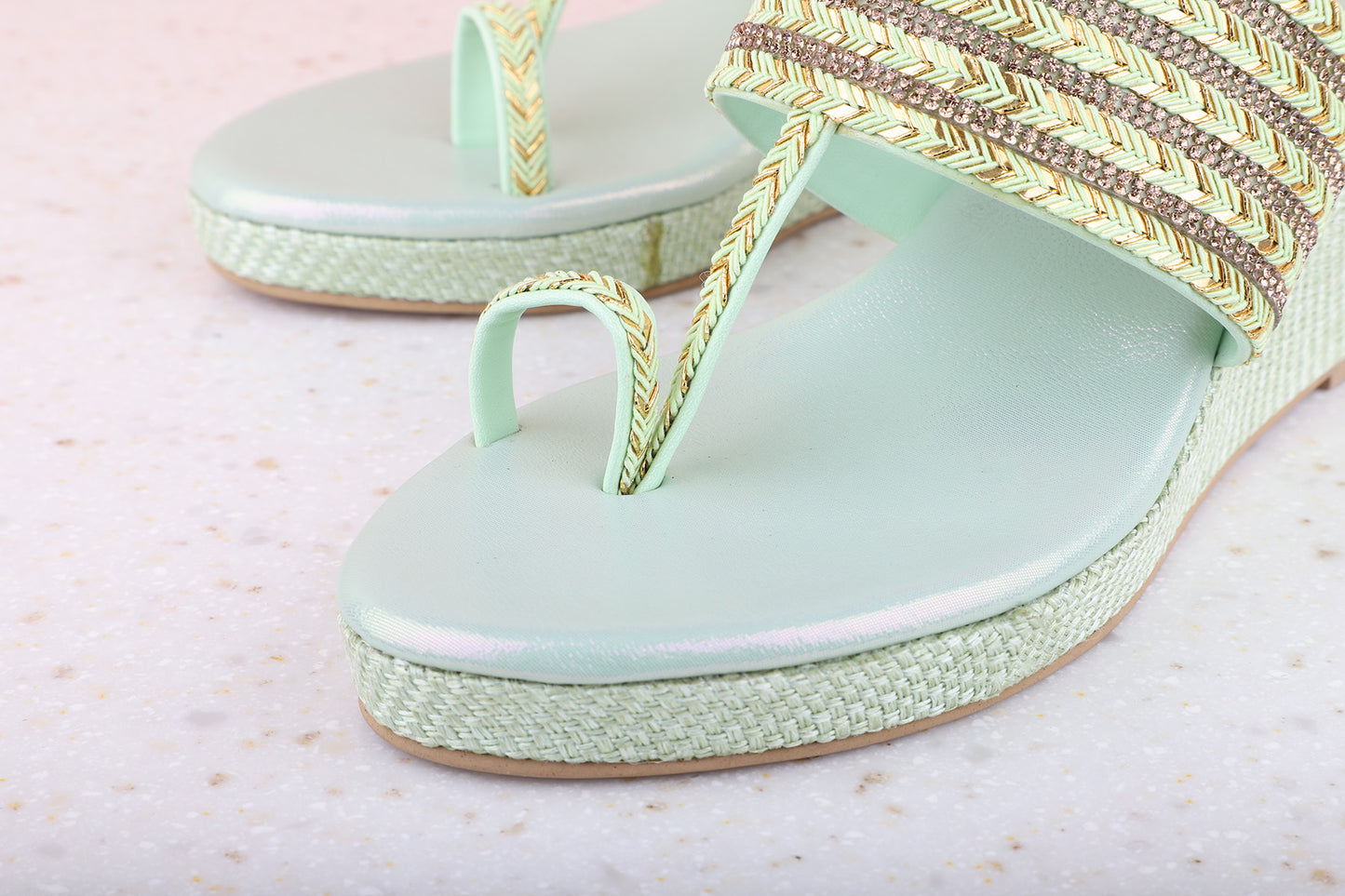 Women Pista Embellished Wedges