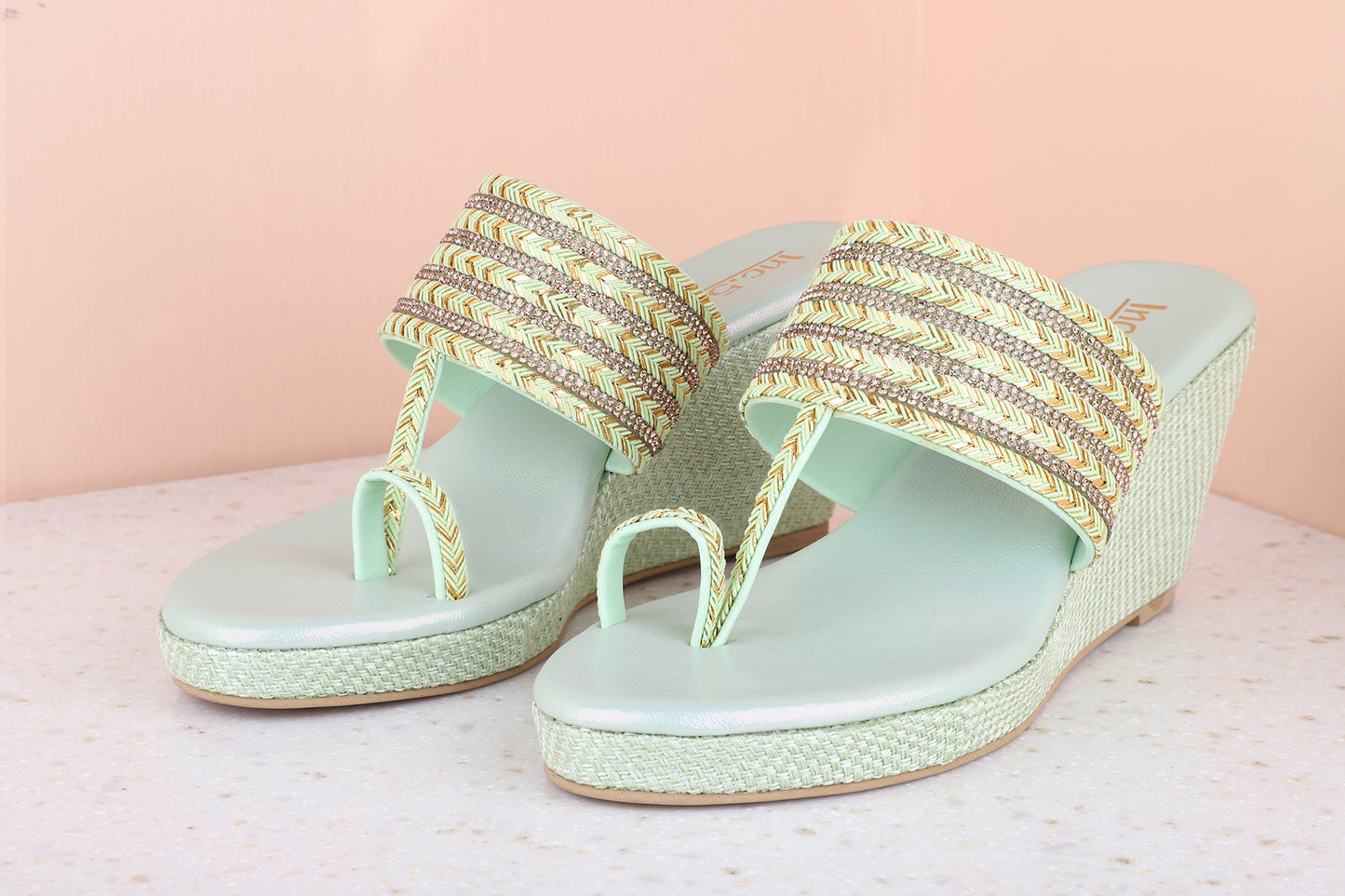 Women Pista Embellished Wedges