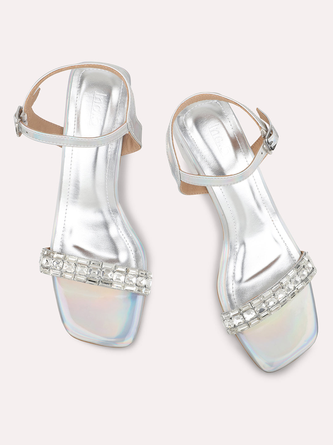 Badgley Mischka Little Kids Girls Heel Dress Shoes - Silver, 6 : Target