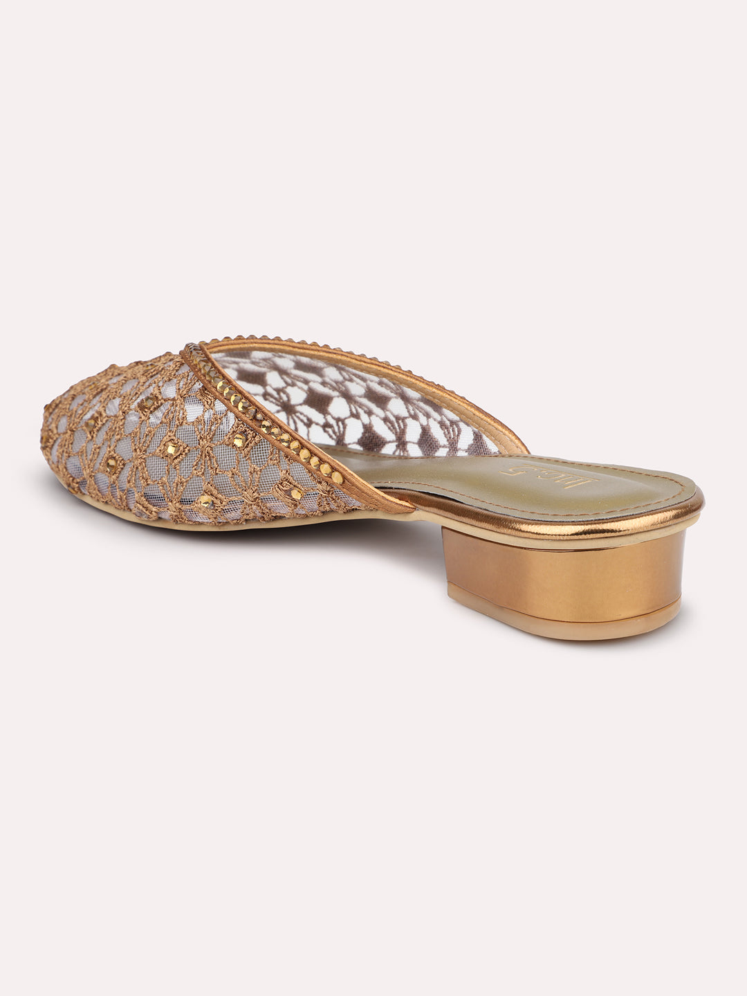 Women Antique Embellished Mules Flats