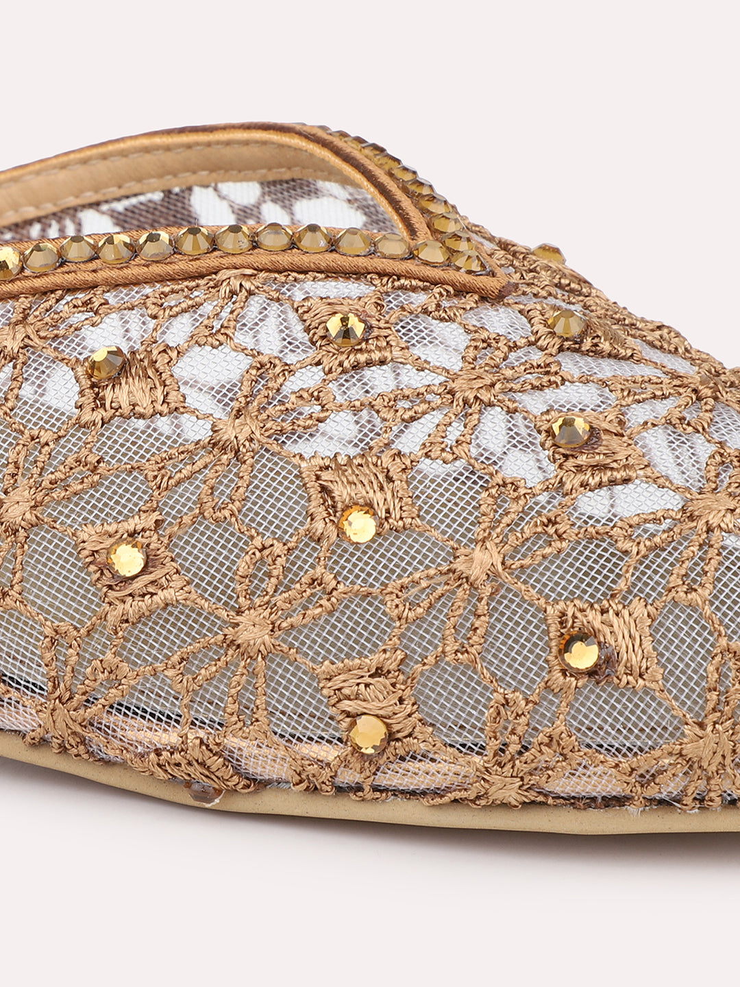 Women Antique Embellished Mules Flats