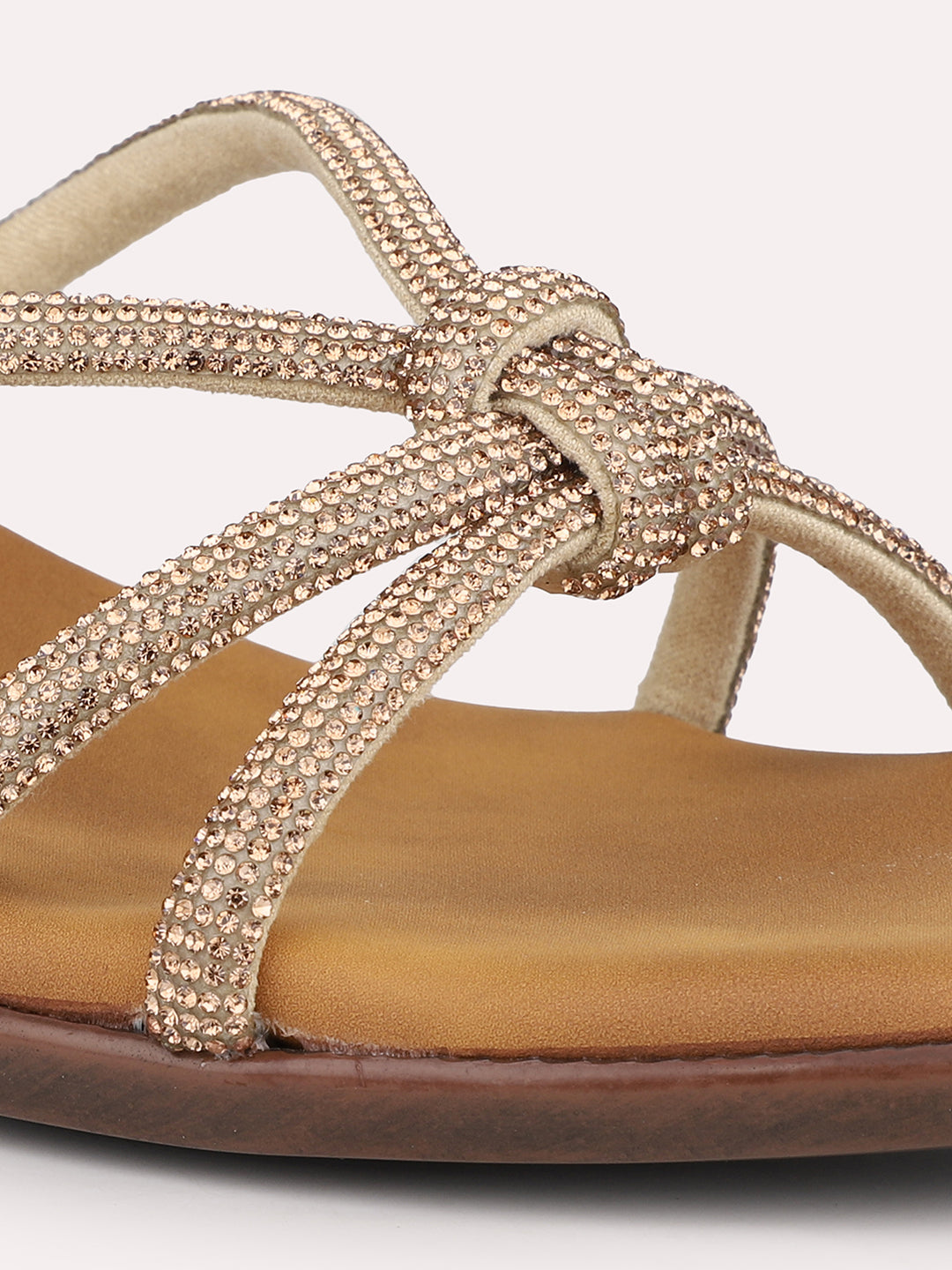 Women Antique Embellished Knot Detail Block heels