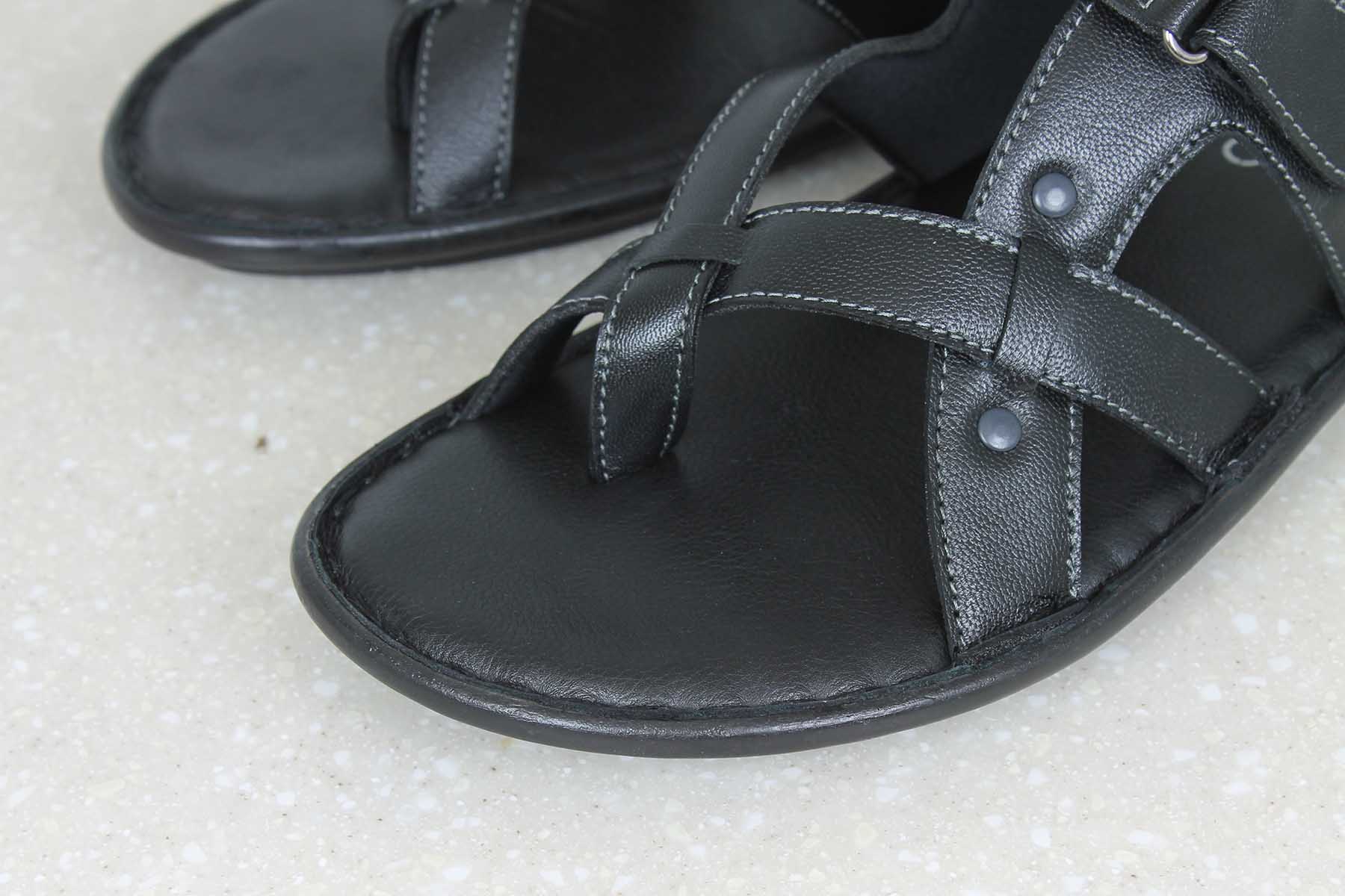 CASUAL SLIPPER-BLACK-Men's Slippers-Inc5 Shoes