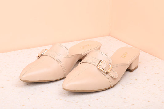 BLOCK HEEL MULES-BEIGE-Women's Mules-Inc5 Shoes