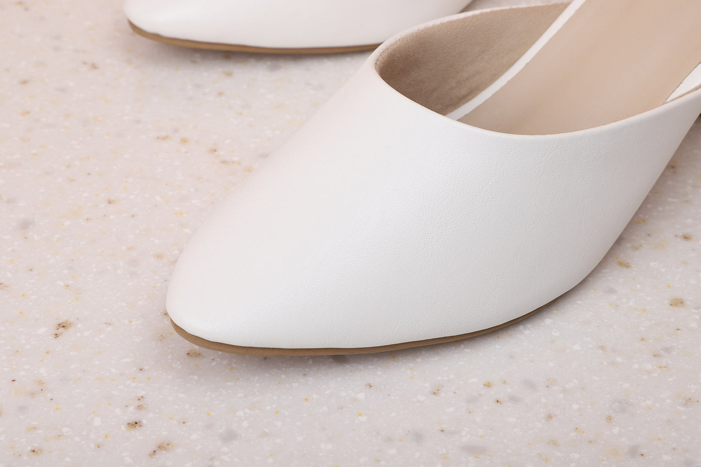 BLOCK HEEL MULES-WHITE-Women's Mules-Inc5 Shoes