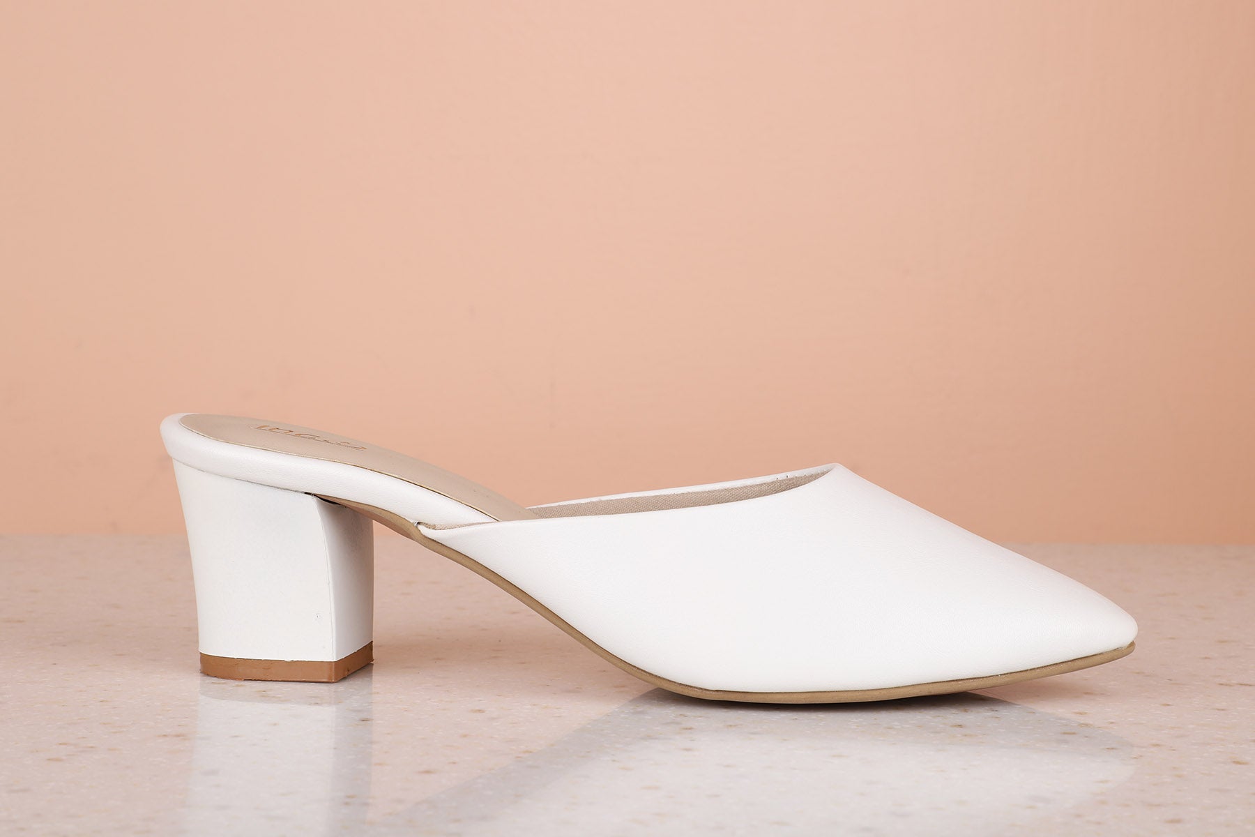 BLOCK HEEL MULES-WHITE-Women's Mules-Inc5 Shoes