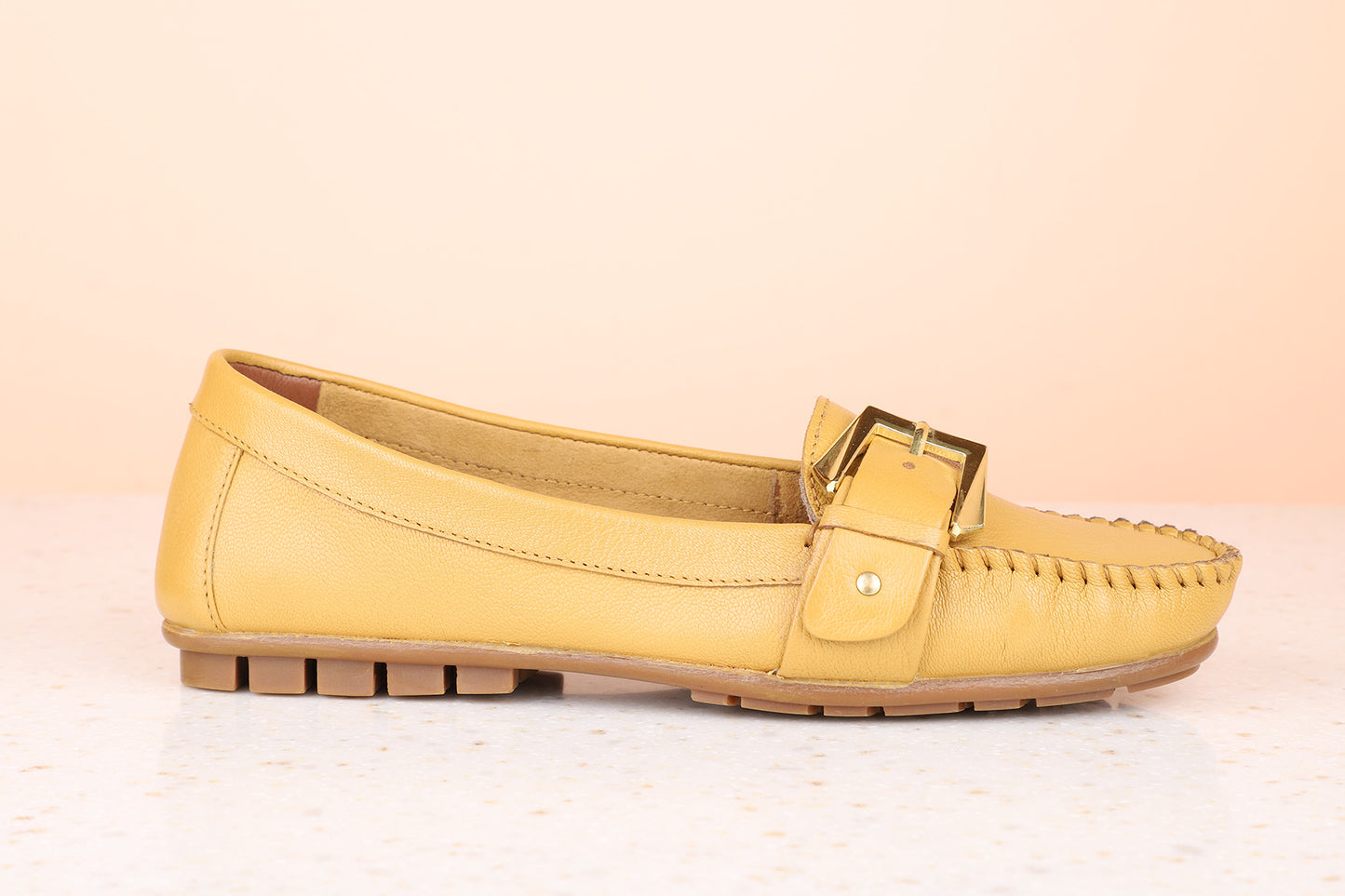 Buckle Leather Loafers