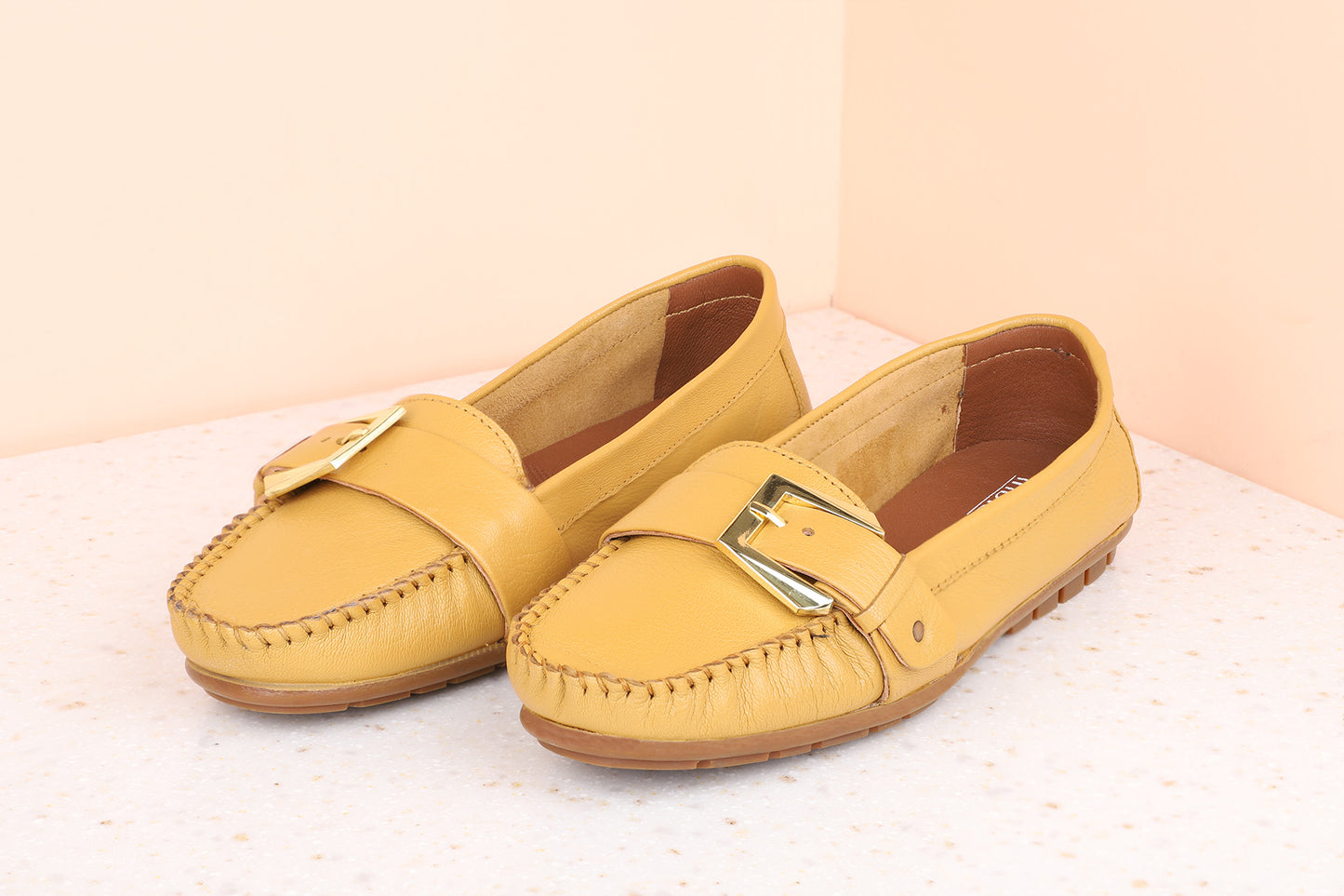 Buckle Leather Loafers